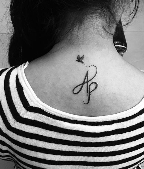 Son Tattoo, Unique Small Tattoo, P Tattoo, Letter Tattoo, Alphabet Tattoo Designs, Small Tattoos With Meaning, Initial Tattoo, Name Tattoo Designs, Style Tattoo