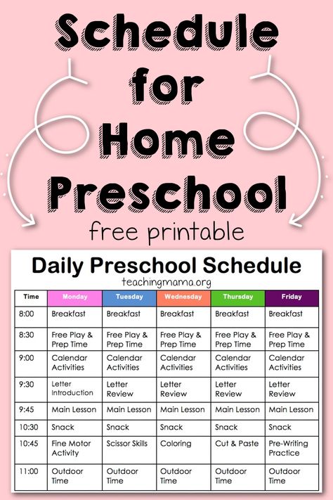 Use this schedule to help plan out your day for home preschool! Preschool Routine Daily Schedules, Preschool Schedule At Home, Home Preschool Schedule, Simple Stem Activities, Preschool Routine, Child Development Activities, Daily Schedule Template, Calendar Activities, Preschool Schedule