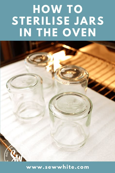 In this post, I will teach you everything about how to sterilise jars in the oven. Whether you are jam-making or pickling, it is important to have sterilised jars. I go through just how easy it is to sterilise jars in the oven at home. Oven Sterilizing Jars, Sterilize Jars In Oven, Sterilizing Canning Jars In Oven, How To Sterilize Canning Jars In Oven, Sterilizing Canning Jars, Recipes With Fruit, Leftover Strawberries, Jam Canning, Leftover Casserole