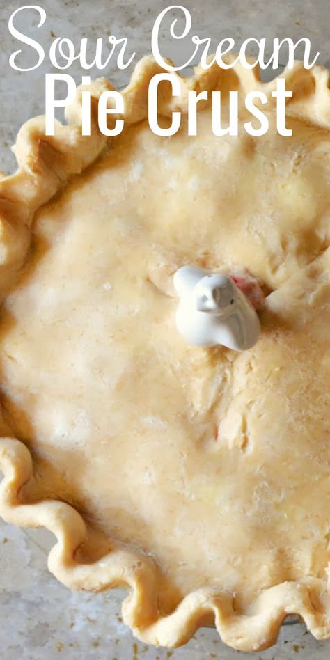 Sour Cream Pastry Dough, Sour Cream Pie Crust, Easy Homemade Pie Crust, Easy Homemade Pie, Savoury Pastries, Sour Cream Pie, Sour Cream Pastry, Recipe With Sour Cream, Cream Pastry