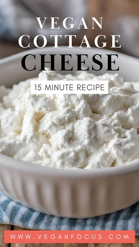 Say hello to Vegan Cottage Cheese! It’s a friendly, plant-based substitute for regular dairy cottage cheese. It’s perfect as a side dish, topping, or ingredient in various dishes. You can whip it up in about 15 minutes (excluding draining tofu time). This recipe makes around 2 cups, and it’s quick and easy to make. It’s a delightful, dairy-free, protein-packed addition to your meals. Enjoy, and add a touch of goodness to your meals! Dairy Free Cheese Alternatives, Dairy Free Cottage Cheese Recipe, Tofu Cottage Cheese, Vegan Cottage Cheese Recipe, Diy Dairy Free Cheese, Dairy Free Cottage Cheese, Vegan Blue Cheese Recipe, Lactose Free Cottage Cheese, Vegan Cottage Cheese