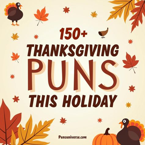 Feast your eyes on the ultimate #Thanksgiving delight! 🍗 Dive into our cornucopia of 150+ hilarious Thanksgiving puns that'll have you gobbling with laughter all holiday long. From "fowl" jokes to "pie-oneering" wordplay, there's something to tickle every funny bone. Let the giggles compliment your gravy and add some humor to your harvest. Don't be a turkey—share the laughter! 🦃✨ #ThanksgivingHumor #HolidayLaughs #DinnerTableGiggles #PunFest #FamilyFun #LaughOutLoud #FeastOfFun #WittyWords #GobbleGobble Thanksgiving Comics Funny, Thanksgiving Cards Funny, Thanksgiving Puns Funny, Turkey Jokes Humor, Funny Thanksgiving Images, Apple Puns, Pie Puns, Funny Thanksgiving Pictures, Cookie Puns