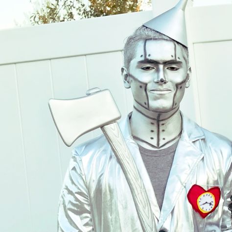 Tin man makeup Wizard of oz @jennyyates5 Tin Man Face Makeup, Tinman Makeup Wizard Of Oz, Tin Man Makeup For Men, Tin Man Makeup Wizard Of Oz, Tin Man Face Paint, The Wizard Of Oz Makeup, Tin Man Wizard Of Oz Costume, Diy Munchkin Costume Wizard Of Oz, Wizard Of Oz Face Paint