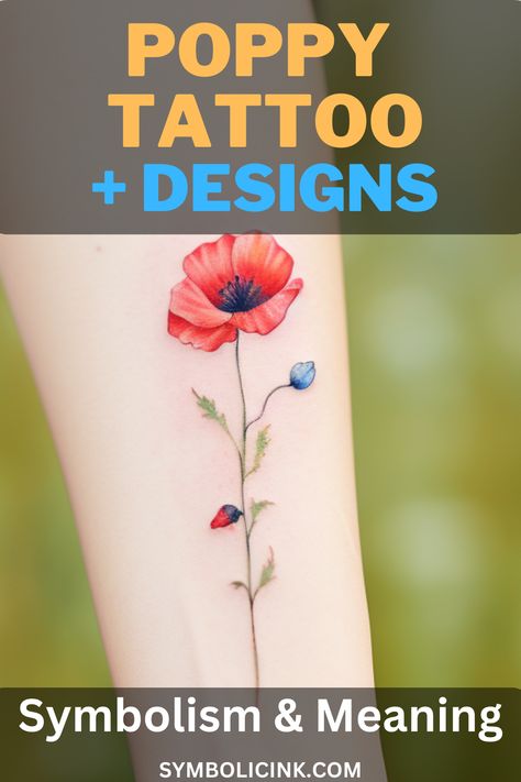 Poppy Tattoo Meaning Dragonfly Poppy Tattoo, Meaning Of Poppy Flower, Poppy Flower Tattoo Meaning, Red Poppy Tattoo Design, Poppy Tattoo Men, Polish Folk Art Tattoo, Poppy Flower Tattoo Design, Poppy Flower Tattoos, Poppy Tattoo Design