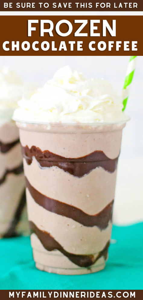 Copycat Dunkin Frozen Chocolate Frozen Hot Chocolate Recipe, Ice Cube Chocolate, Frozen Hot Chocolate, Drink Recipes Nonalcoholic, Dessert Photography, Frozen Chocolate, Hot Chocolate Mix, Peppermint Mocha, Healthier Recipes