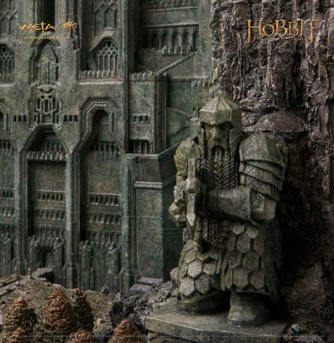 The gates of Erebor Hobbit Dwarves, Dwarven City, Conan Exiles, Thorin Oakenshield, Weta Workshop, An Unexpected Journey, Fantasy City, Soul Art, 3d Modelling