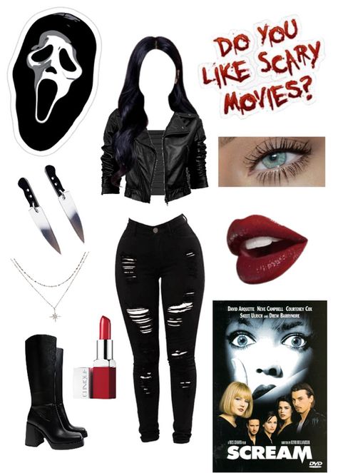 Scream Outfit | ShopLook Scream Outfit Ideas, Diy Scream Costume, Scream Outfits Halloween Costumes, Scream Inspired Outfits, Scream Costume Ideas, Girl Scream Costume, Scream Costume Woman, Movie Character Dress Up, Scream Halloween Costume