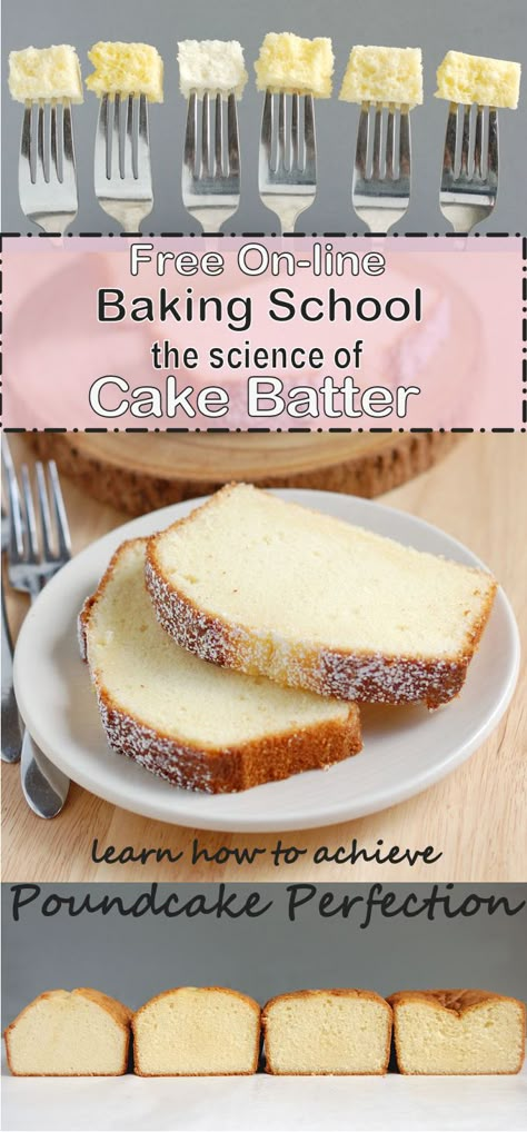 Simple Cake Ideas, Science Of Baking, Science Cake, Old Fashioned Pound Cake, Creaming Method, Baking School, Baking 101, Baking Science, Baking Hacks