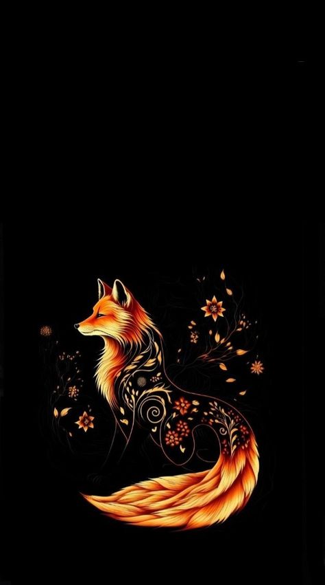 Fox Tattoo Design, Fox Artwork, Witchy Wallpaper, Art Gallery Wallpaper, Fox Art, Cool Wallpapers Art, Animal Totems, Owl Art, Amazing Art Painting