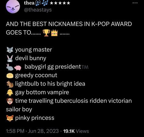 it’s so funny how half of these nicknames were named by antis 😭 Skz Nicknames, Random Nicknames, Korean Baby Names, Good Nicknames, Indian Names, Funny Nicknames, Korean Babies, Kpop Entertainment, Kid Memes