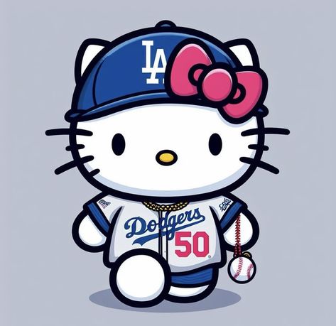 Halloween Profile Pics, Hello Kitty Clipart, Dodgers Nation, Hello Kitty Images, Mookie Betts, Hello Pretty, Kitty Drawing, Cute Canvas Paintings, Hello Kitty Drawing