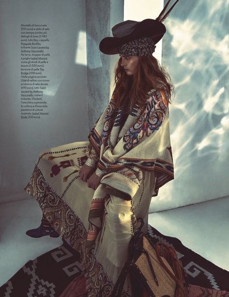 Alexina Graham ELLE Italy Bohemian Style Fashion Editorial Alexina Graham, Boho Princess, Elle Us, Vogue Spain, Vogue Germany, Fashion Editorial, International Fashion, Fashion Books, Bohemian Chic