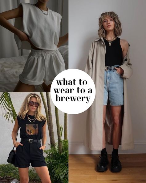 Easy Ideas For What To Wear To A Brewery - ljanestyle Outfits For Brewery, Brewery Fall Outfit, Casual Brewery Outfit, Brewery Outfit Summer, Brewery Outfits, Brewery Outfit, Bar Hopping Outfit, Outfits For Night Out, Summer Night Outfit