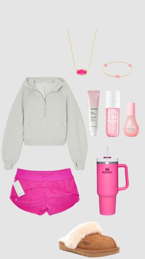 How To Style Pink Lulu Shorts, Lululemon Vita Pink, Lululemon Outfit Shuffle, Pink Lulu Shorts Outfit, Cute Lulu Fits, Pink Lululemon Shorts Outfit, Lulu Shorts Outfit, Cute Lululemon Outfits Summer, Lululemon Shorts Outfit