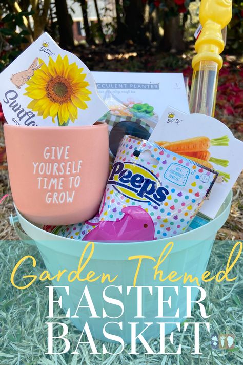 Garden Easter Basket, Easter Basket Themes, Pink Tub, Kids Baskets, Easter Buckets, Easter Morning, Target Dollar Spot, Garden Tool Set, Garden Help