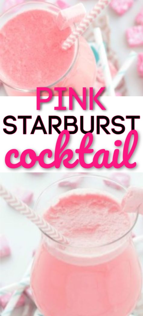 Starburst Alcoholic Drink, Best Vodka Mixed Drinks, Pink Mixed Drinks, Whipped Vodka Drinks, Pink Alcoholic Drinks, Starburst Drink, Starburst Cocktail, Summer Mixed Drinks, Wine Mixed Drinks