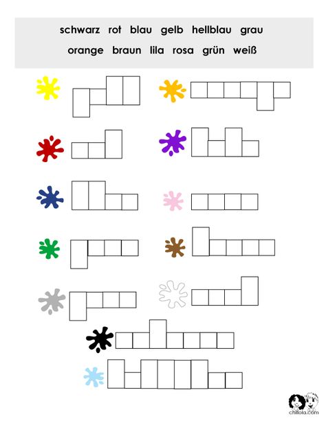 German Colors Printout...for my Taylor, who speaks better German that I do <3 German Colors, German Worksheets, Learning German Worksheets, German For Beginners, German Learning, Free Educational Printables, German Study, Learning German, German Grammar