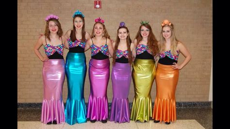 Mersisters Mersisters Costume, Mersisters The Little Mermaid, Little Mermaid Makeup, Mermaid School, The Little Mermaid Musical, Sister Costumes, Ursula Costume, Little Mermaid Costume, Boat Parade