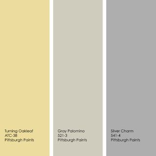 A possible color for the bathroom wall? Blue Gray Bedroom, Pittsburgh Paint, Grey Paint, Yellow Bedroom, Yellow Kitchen, Colors For Home, Interior Paint Colors, Shades Of Gray, Bedroom Paint