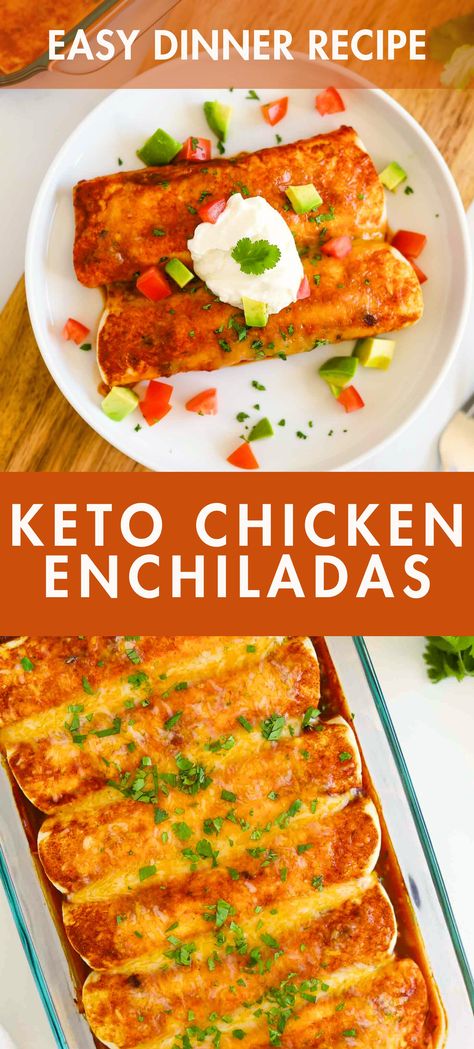 Protein Chicken Enchiladas, Keto Chicken Enchiladas, Family Mexican, Shredded Chicken Enchiladas, Casserole Meals, Low Carb Enchiladas, Enchiladas Healthy, High Protein Chicken, Dinner Low Carb