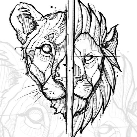 Lioness Tattoo Ideas, Lioness Tattoos, Lion And Lioness Tattoo, Lioness Tattoo Design, Lion Art Tattoo, Tier Tattoo, Lion Sketch, Tattoo Lion, Lioness Tattoo