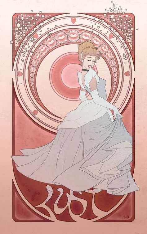 Seven deadly sins of Disney princesses Art Nouveau Disney, Fan Art Disney, Animation Disney, 7 Sins, Images Disney, Karakter Disney, Film Disney, Art Disney, 7 Deadly Sins