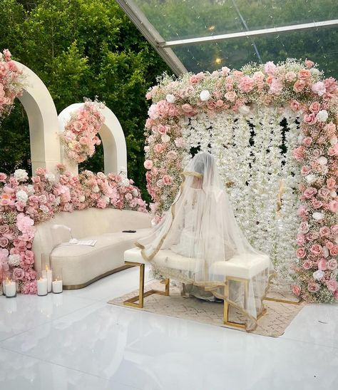 Our beautiful bride @kieshatseros 💕💕 Styling, decor and florals by @museweddingsandevents Couple @saribyaaar @kieshatseros Venue @urbantadka_sydney Flooring by @ido_dancefloors Marquee by @marquee_empire Videography @tahataqiproductions DJ @djnavv Muslim Nikah, Nikah Decor, Fairytale Wedding Theme, Bride Groom Table, Quinceanera Planning, Asian Flowers, Wedding Lookbook, Dream Wedding Decorations, Wedding Planning Decor