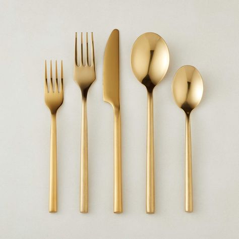 Black Flatware, Black Dinnerware, Modern Flatware, Gold Flatware, Copper Handles, White Dinnerware, Silver Flatware, Stainless Steel Flatware, Serving Spoons