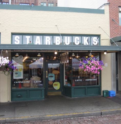 1st store First Starbucks Seattle, Starbucks History, Starbucks Shop, Working At Starbucks, Starbucks Latte, Starbucks Seattle, Seattle Trip, Australian Capital Territory, Alaskan Cruise