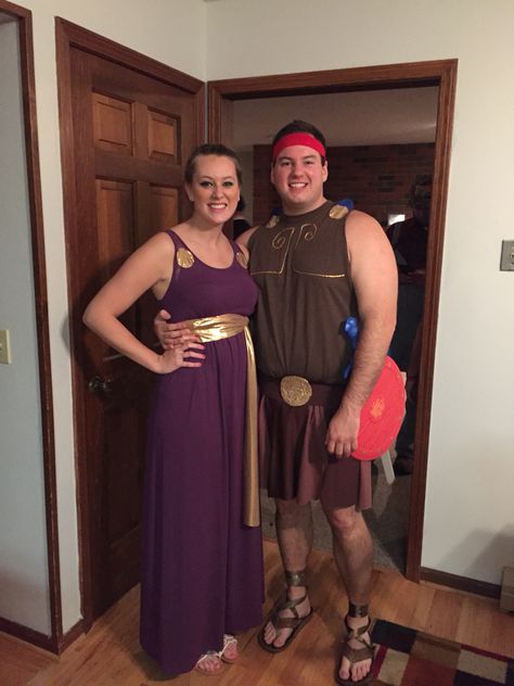 Hercules and Meg DIY costume Hercules Costume Diy, Meg Costume Hercules, Meg Costume, Hercules Costume, Disney Couple Costumes, Couple Costumes For Halloween, Meg Hercules, Disney Costumes Diy, Best Diy Halloween Costumes