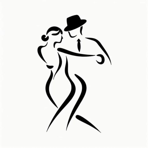 Salsa Tattoo Dance, Burlesque Art, Argentina Drawing, Tango Art, Music Tattoo Designs, Human Figure Drawing, Beaded Necklace Designs, Art Basics, Line Art Design