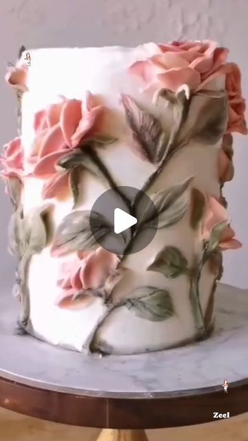 Rose Cake Ideas, Rose Sheet Cake, Birthday Cake With Roses, Cake With Buttercream Roses, Rose Cake Decorating, Buttercream Flowers Cake, Rose Flower Cake, Cake Icing Techniques, Rose Birthday Cake