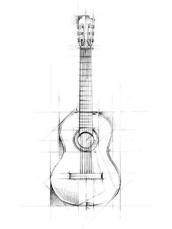 Guitar Hanger Diy, Sketch Guitar, Guitar Photoshoot, Drawing Guitar, Shawn Mendes Guitar, Guitar Sketch, Guitar Tabs Acoustic, Ukulele Art, Guitar Illustration