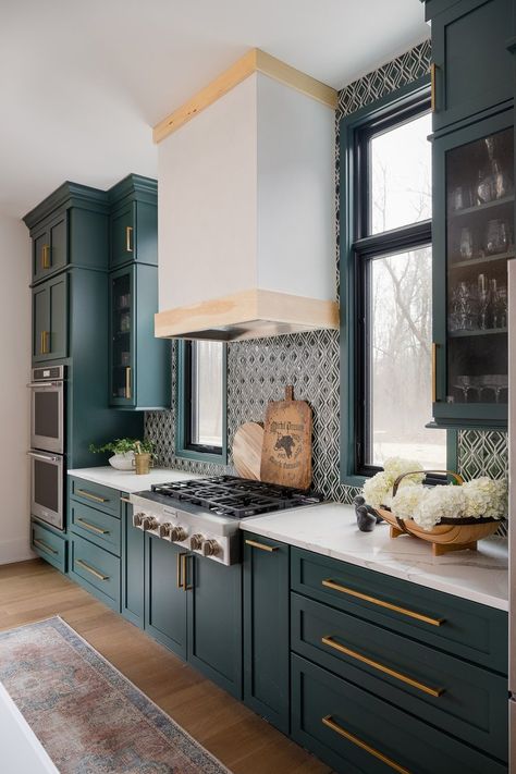 Jewel Tone Kitchen, Farm In The Woods, Open Space Concept, Space Concept, Diy Kitchen Renovation, Nate Berkus, Classic Home Decor, Kitchen Accents, Flower Farm