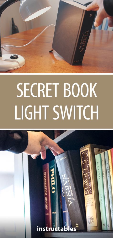 Secret Book Light Switch #lighting #hidden Secret Box Ideas, Murphy Doors, Playroom Library, Quonset Hut Home, Library Guest Room, Build Office, Disc World, Router Wood, Home Library Ideas