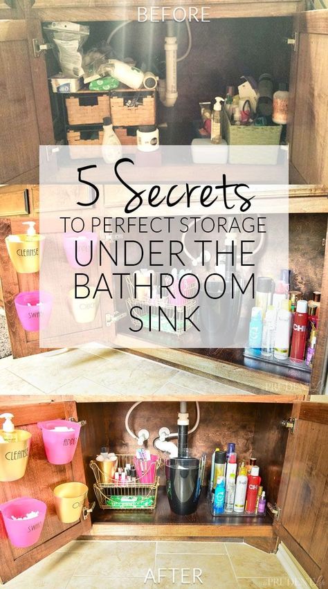 Have a mess under the bathroom sink? Try these quick tips for getting it under control once and for all. Bathroom Under Sink Organization, Under Bathroom Sink, Under The Sink Organization, Bathroom Under Sink, Bathroom Sink Organization, Diy Bathroom Storage, Under Sink Organization, Sink Storage, Sink Organizer