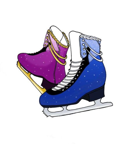 Ice Skates Drawing, Skates Drawing, Ice Skate Drawing, Ice Tattoo, Ice Drawing, Yuri On Ice Comic, Anime Nails, Anime Tattoo, Ice Skates