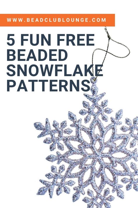 Here are some fun beaded snowflake patterns just in time for the holidays. Use these beautiful snowflake projects to create jewelry for yourself, to give as gifts or even as Christmas ornaments you can hang your your tree. All of the jewelry making tutorials are YouTube videos so you can see step-by-step exactly what you need to do to turn these ideas into reality. #tbcl Snowflake Beading Pattern, Seed Bead Snowflake Patterns, Beaded Snowflakes Ornament Free Pattern, Beaded Christmas Ornaments Patterns Free, Bead Snowflakes, Beaded Snowflakes Ornament, Beaded Snowflake, Snowflake Patterns, Beads Craft Jewelry