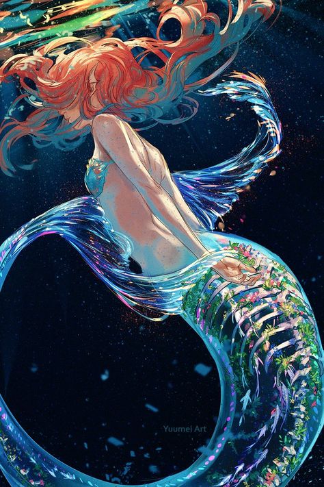 Discord Friends, Yuumei Art, Anime Mermaid, Mermaid Artwork, I Gave Up, Mermaid Drawings, Mermaid Pictures, Mermaid Tale, Mermaid Dreams