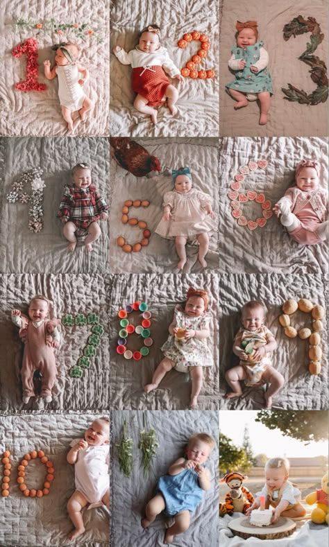 September Month Baby Photoshoot, Flower Monthly Milestone Pictures, November Baby Monthly Pictures, Monthly Baby Photos Girly, Baby Calendar Ideas Monthly Photos, April Monthly Baby Picture, November Milestone Baby Pictures, November Monthly Baby Photos, Unique Monthly Milestone Pictures