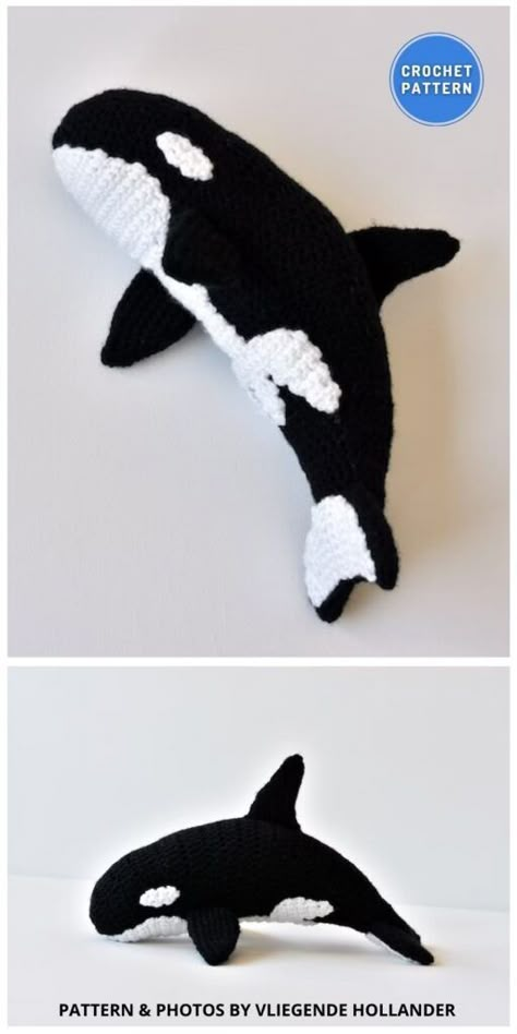 Crochet Ocean Animals, Crocheted Shark Pattern, Whale Amigurumi, Cute Crochet Amigurumi, Crochet Shark, Crochet Whale, Crochet Fish, Whale Pattern, Orca Whale