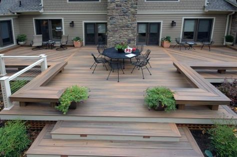 Top 60 Best Backyard Deck Ideas - Wood And Composite Decking Designs Modern Deck Design, Fiberon Decking, Whirlpool Deck, Small Decks, Modern Deck, Deck Designs Backyard, Deck Designs, Diy Porch, Budget Patio