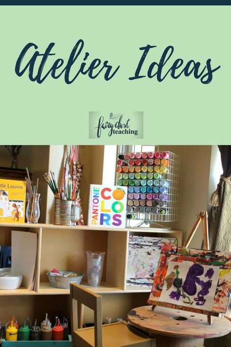 Atelier Ideas | Fairy Dust Teaching | Reggio Inspired Ideas | Preschool Art Reggio Art Atelier, Preschool Art Studio, Reggio Emilia Art, Reggio Atelier, Reggio Preschool, Art Studio Ideas, Ambient Art, Art Provocations, Atelier Ideas