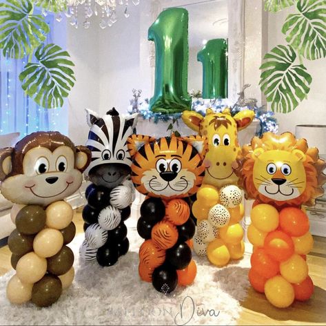 Safari Theme Birthday Activities, Jungle Theme 2nd Birthday Party, Safari Birthday Balloons, Safari Birthday Party Decorations, Safari Balloon, Safari Party Decorations, Safari Baby Shower Boy, Jungle Theme Birthday Party, Jungle Thema