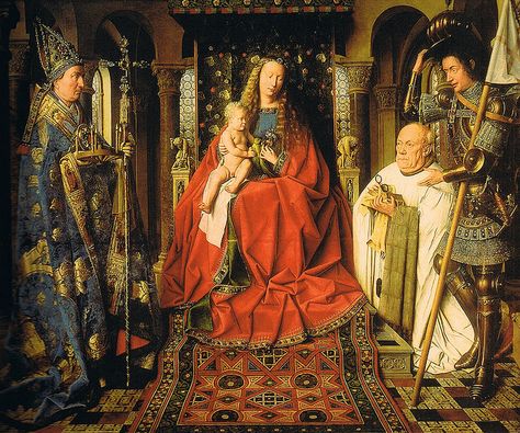 Jan van Eyck, Madonna and Child Enthroned with Saints and Canon Joris van der Paele, 1436, Bruges, Groeningemuseum | Flickr - Photo Sharing! Robert Campin, Rogier Van Der Weyden, Istoria Artei, Jan Van Eyck, Van Eyck, In Bruges, Beginner Art, Web Gallery, European Paintings