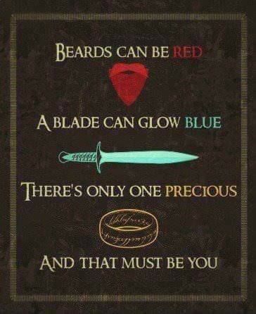 Over 40 of the Hottest, Flirty Memes to Send To Your Lover! The Rings, Lord Of The Rings, Beards, Red, Blue