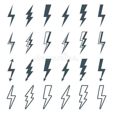 Lightning bolt set. Lightning bolt icons set, thunderbolt silhouette sign. outli , #Affiliate, #thunderbolt, #silhouette, #sign, #icons, #Lightning #ad Tattoo Lightning Bolt, Lightning Logo Design, Tattoo Lightning, Wallpaper Lightning, Lightning Drawing, Thunder Tattoo, Flash Symbol, Blitz Tattoo, Lightning Bolt Tattoo