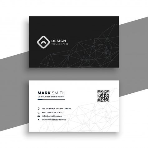 Simple black and white business card Fre... | Free Vector #Freepik #freevector #business #abstract #card #template Black And White Business Cards, White Business Card Design, Business Card Design Black, Business Cards Layout, Free Business Card Templates, Graphic Design Business Card, Name Card Design, White Business Card, Visiting Card Design