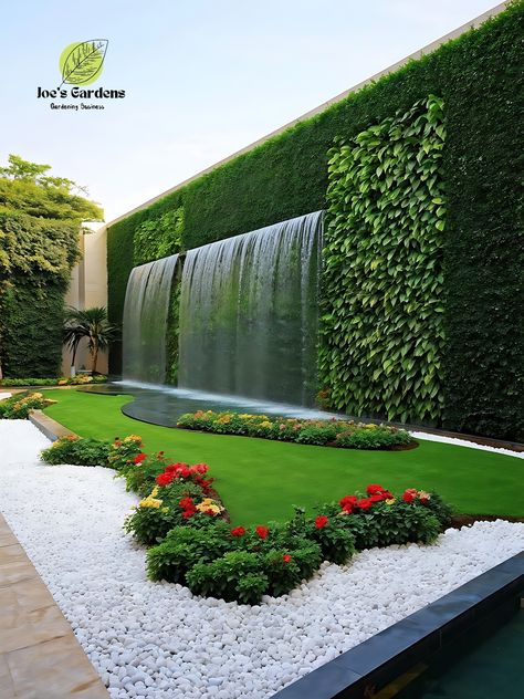 Garden Ideas Minecraft, Vertikal Garden, Modern Backyard Landscaping, Patio Garden Design, Ideas Minecraft, Modern Backyard, Water Features In The Garden, Outdoor Gardens Design, Backyard Garden Design