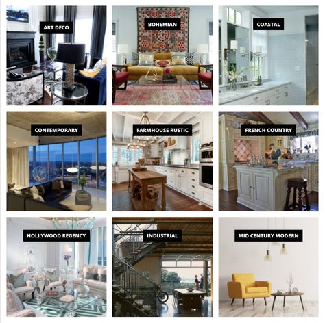 Confused about what the different interior decorating styles are and what decor elements fit in each of them? Let the Interior Decorating Styles Matrix help you find the styles that match your decorating preferences. When it comes to decorating, one […] The post Decorating Styles 101: Find The Interior Design Styles You Love appeared first on From House To Home. Interior Styles Types, Types Of Home Decor Styles, Paradise Decor, Types Of Interior Design Styles, Different Home Decor Styles, Interior Kantor, Different Interior Design Styles, Interior Design Principles, Outfit Office